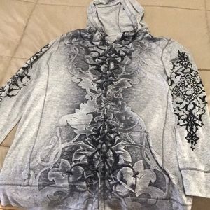 Lightweight hooded zip up hooded jacket